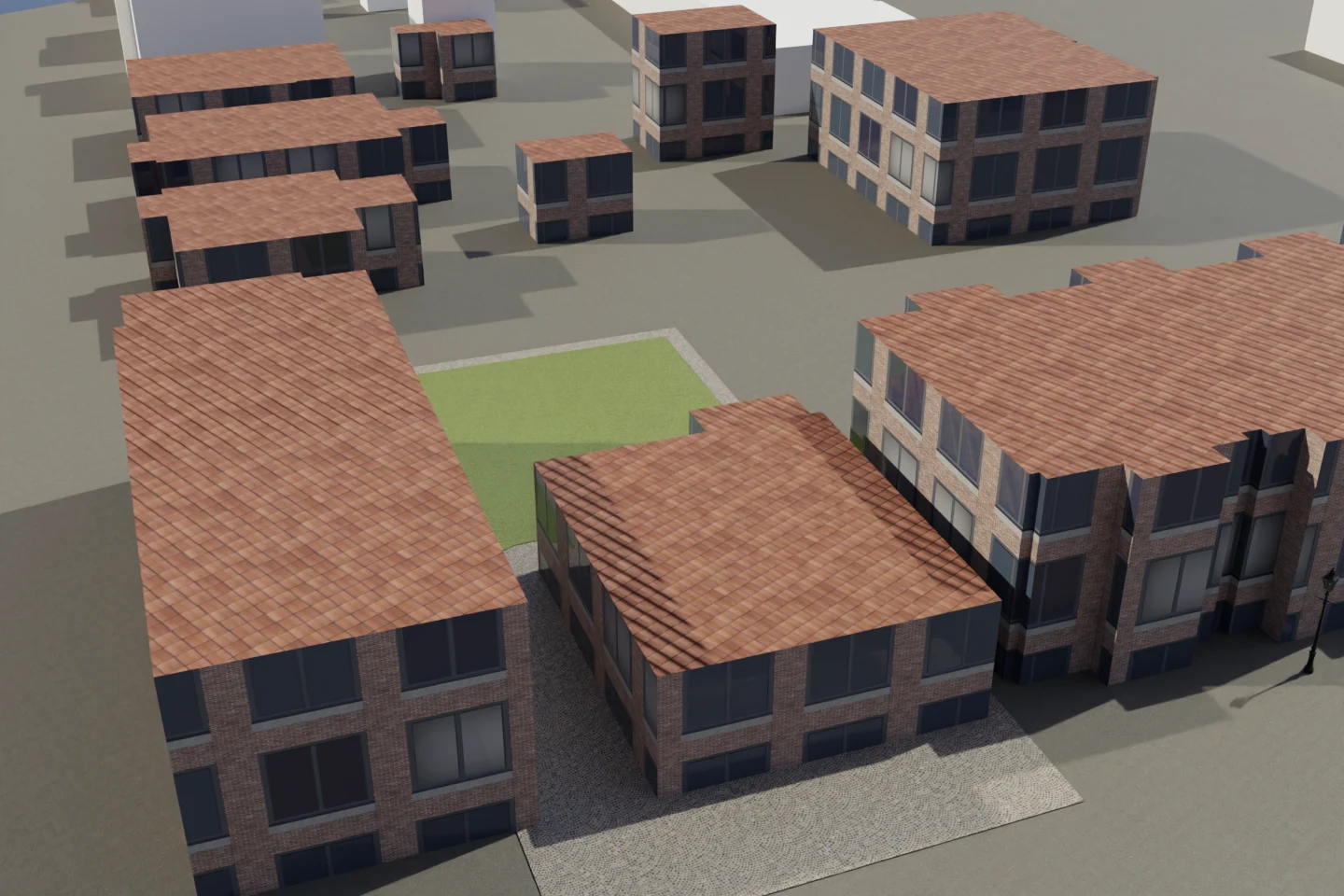 Maquette simplifiée du bungalow à un étage, sans l’ajout projeté
